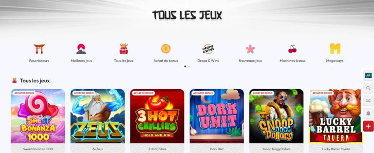 Sushi Casino jeux